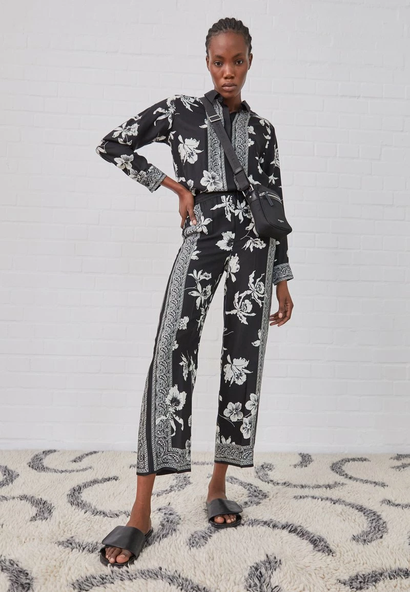 The Kooples CHEMISE IMPRIMEE MANCHES LONGUES - Camicia - Black/white, Donna 3 The Kooples CHEMISE IMPRIMEE MANCHES LONGUES - Camicia - Black/white, Donna