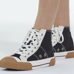 Vendite The Kooples 13 The Kooples Unisex BASKETS BASKET - Sneakers Alte - Black