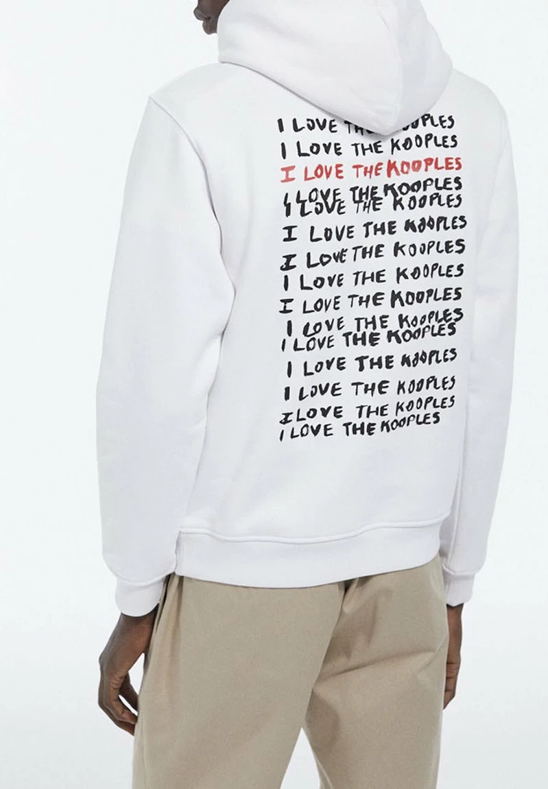 The Kooples Felpa Con Cappuccio - White, Uomo 7 The Kooples Felpa Con Cappuccio - White, Uomo - immagine 5