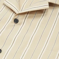 The Kooples COL HAWAÏEN À RAYURES - Camicia - Camel / Black, Uomo -Vendite The Kooples 8fbf560416f943ab8fa8c644d705a35a