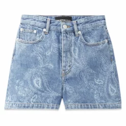 SHORT COURT EN JEAN À DÉLAVAGE CACHEMIRE THE KOOPLES PANTALON - Shorts Di Jeans - Blue Denim, Donna -Vendite The Kooples 904294d9717d4bcf8cfb00551b99660f
