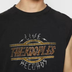 The Kooples Donna DEBARDEUR HIGH VOLTAGE - Top - Black Washed -Vendite The Kooples 9441eed9c51b43bcbdb449f3da21a4d4