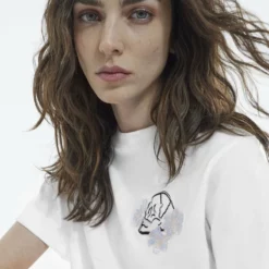 The Kooples T-shirt Con Stampa - White, Donna -Vendite The Kooples 96d5e7ec9ab046d4851a345e12b96409