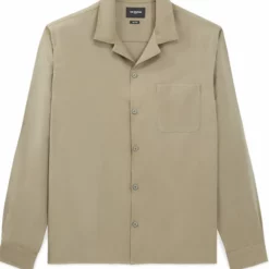 The Kooples COL HAWAÏEN POCHES PLAQUÉES - Camicia - Kaki, Uomo -Vendite The Kooples 9971e1f150474071af841c7ec7891634