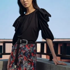 The Kooples Donna JUPE COURTE DRAPEEEN IMPRIME FLOWERS - Minigonna - Red