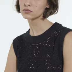 The Kooples Donna SANS MANCHES EFFET CROCHET - Top - Black -Vendite The Kooples 9bb48d8756cb48d8bdb4ad66cdd82dca