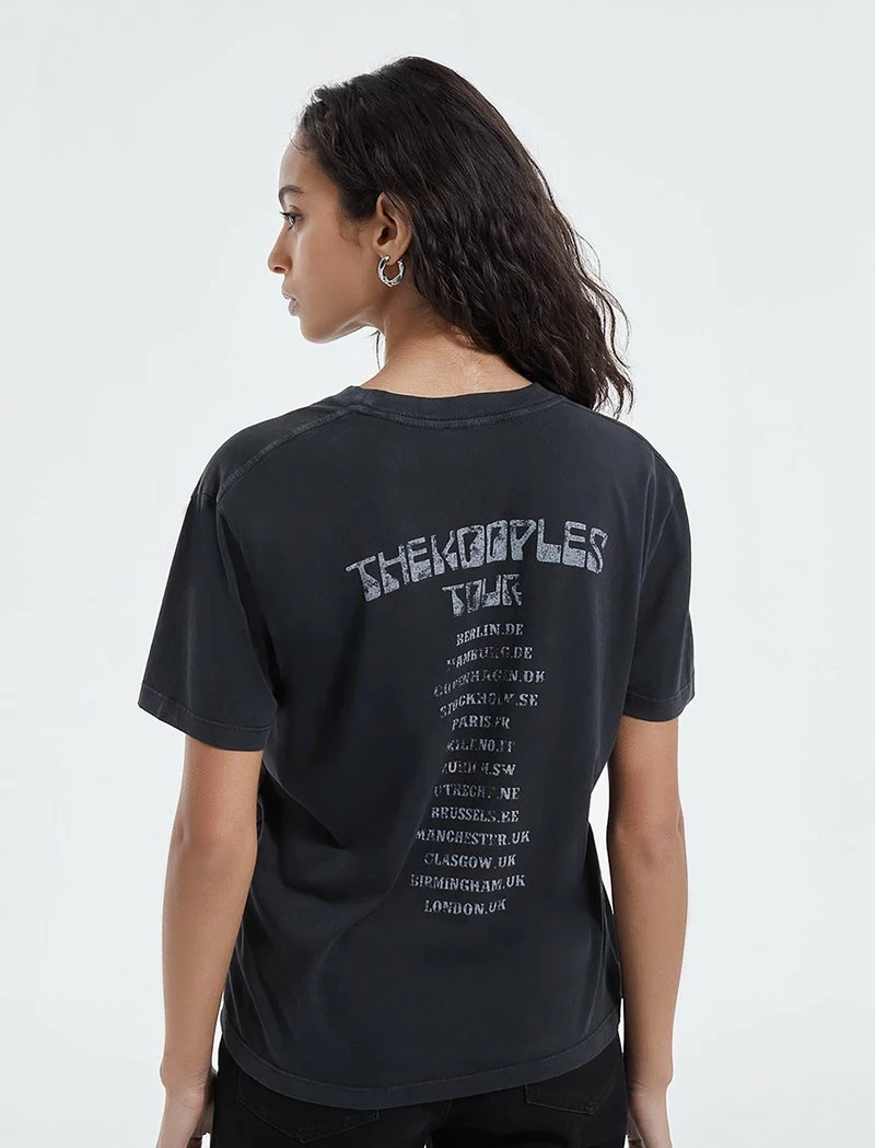 The Kooples MANCHES COURTE - T-shirt Con Stampa - Black Washed, Donna 6 The Kooples MANCHES COURTE - T-shirt Con Stampa - Black Washed, Donna - immagine 4