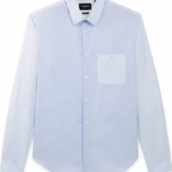 The Kooples RAYURES - Camicia Elegante - White / Sky Blue, Uomo -Vendite The Kooples 9fc8f37a7846438aafa690e2b35b5bb7