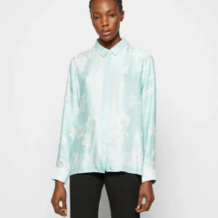 The Kooples CHEMISE IMPRIMEE MANCHES LONGUES - Camicia - Blue/white, Donna -Vendite The Kooples a9b3a3f606ce4057981da667722ac470