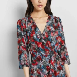 The Kooples ROBE COURTE DRAPEEEN IMPRIME FLOWERS - Vestito Elegante - Red, Donna 14 The Kooples ROBE COURTE DRAPEEEN IMPRIME FLOWERS - Vestito Elegante - Red, Donna -Vendite The Kooples ad1751ad1c5b4949aacb71c7dde0932c