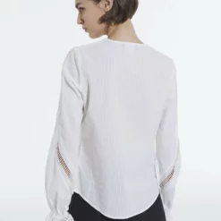 The Kooples MANCHES LONGUES BRODÉ - Camicetta - Off White, Donna -Vendite The Kooples af23aaf225a64142ae758169c3d0fab1