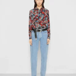 The Kooples CHEMISE DROITE A MANCHES LONGUESEN IMPRIME - Camicia - Red, Donna 13 The Kooples CHEMISE DROITE A MANCHES LONGUESEN IMPRIME - Camicia - Red, Donna -Vendite The Kooples af48bd9abd89490c93d60431c71e0ac3