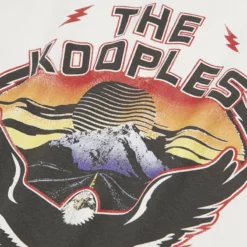 The Kooples IMPRIMÉ AIGLE COL ROND MANCH - T-shirt Con Stampa - Ecru, Uomo -Vendite The Kooples b411cf24c7f14f1dbcb4851a40b52477