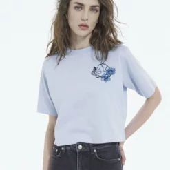 The Kooples T-shirt Con Stampa - Blue, Donna