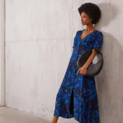 The Kooples ROBE - Vestito Elegante - Dark Blue, Donna