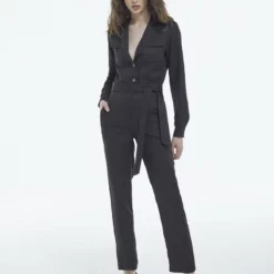 The Kooples CEINTURÉE - Tuta Jumpsuit - Black, Donna