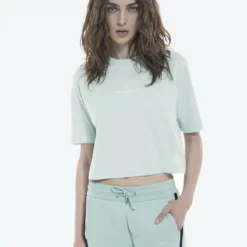 The Kooples MANCHES - T-shirt Basic - Gris Bleu, Donna