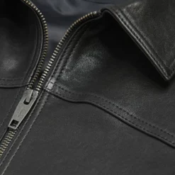 The Kooples Uomo VIEILLI À BORDS CÔTES - Giacca Di Pelle - Black -Vendite The Kooples b8562ef4ce134aaa83e5f3dd6b93d546