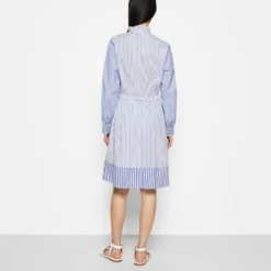 The Kooples ROBE COURTE MANCHES LONGUES - Abito A Camicia - Blue White, Donna -Vendite The Kooples b93356b61ef24b868bd10a61cf90e1c2