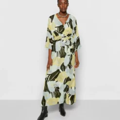 The Kooples ROBE LONGUE KIMONO HIBISCUS - Vestito Lungo - Green, Donna -Vendite The Kooples bb8cd213c06941298b60d6bc920cfd03