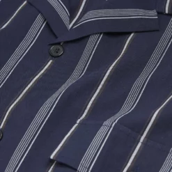 The Kooples COL HAWAÏEN À RAYURES - Camicia - Navy, Uomo -Vendite The Kooples bea1fb68209e40c387db64efba5f7456