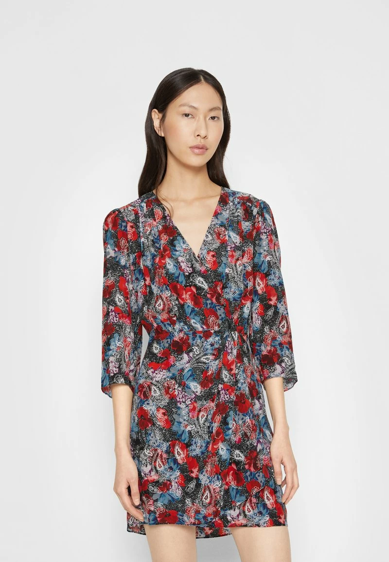 The Kooples ROBE COURTE DRAPEEEN IMPRIME FLOWERS - Vestito Elegante - Red, Donna 5 The Kooples ROBE COURTE DRAPEEEN IMPRIME FLOWERS - Vestito Elegante - Red, Donna - immagine 3