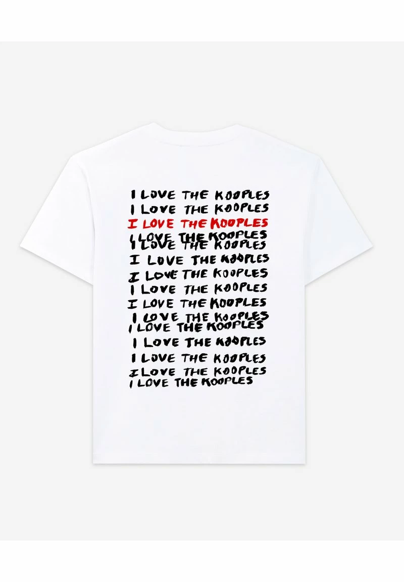 The Kooples Donna LOVE MANCHES COU - T-shirt Con Stampa - White 9 The Kooples Donna LOVE MANCHES COU - T-shirt Con Stampa - White - immagine 7
