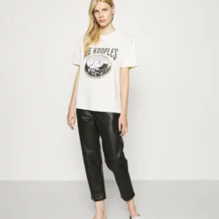 The Kooples T-shirt Con Stampa - Ecru, Donna -Vendite The Kooples c6e40aba232f40fbb4291a6b2e4e6580