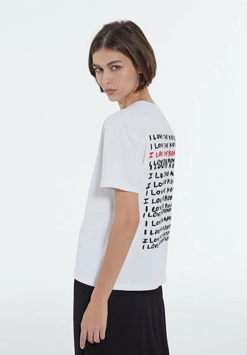 The Kooples Donna LOVE MANCHES COU - T-shirt Con Stampa - White 6 The Kooples Donna LOVE MANCHES COU - T-shirt Con Stampa - White - immagine 4