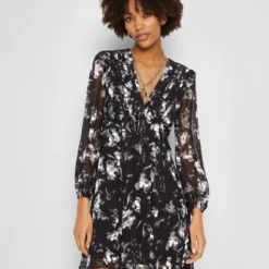 The Kooples ROBE - Vestito Elegante - Black / White, Donna -Vendite The Kooples c8619b0530b847298434f77ee5f325e2