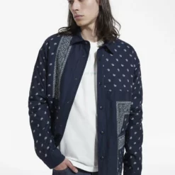 The Kooples Giacca Leggera - Navy Ecru, Uomo