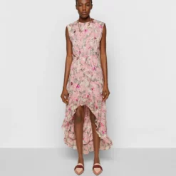 The Kooples Donna ROBE LONGUE SANS MANCHE COL V DANS LE DOSEN IMPRIME - Vestito Elegante - Pink -Vendite The Kooples cadd3845f52c4bf6b6af896e1a297d51