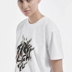 The Kooples T-shirt Con Stampa - White, Donna -Vendite The Kooples cfb77667e46e49f380153f84a6fd7f8d