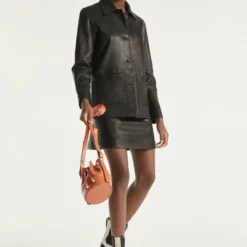 The Kooples Donna Giacca Di Pelle - Black -Vendite The Kooples d1df90abdf7b4c3d9e921152886b5a19