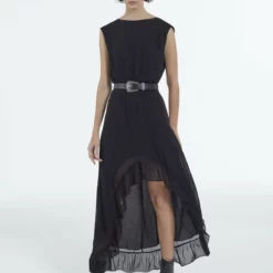 The Kooples Vestito Lungo - Black, Donna