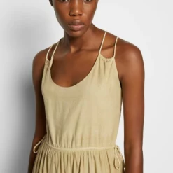 The Kooples ROBE LONGUE A BRETELLESEN DIP DYE - Vestito Estivo - Kaki, Donna -Vendite The Kooples d26308d16af5483e80444e29b1a28ea3