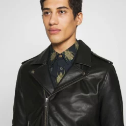 The Kooples BIKER - Giacca Di Pelle - Black, Uomo -Vendite The Kooples d2e64f12ec154f30bde949723a47e02d