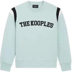 The Kooples Donna À BANDES CONTRASTÉES ET LOGO - Felpa - Blue Grey -Vendite The Kooples dc5fe898fbfc4d82982afa266847f2fd