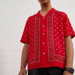 The Kooples CHEMISE - Camicia - Red-black-white, Uomo