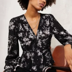 The Kooples TOP - Camicetta - Black / White, Donna