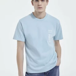 The Kooples Uomo SHORT SLEEVE - T-shirt Con Stampa - Blue Sky