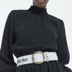 The Kooples LISSE TAILLE HAUTE - Cintura - Ecru, Donna