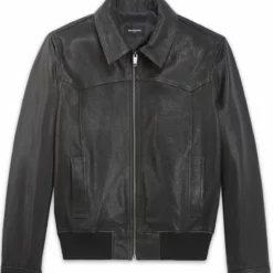 The Kooples Uomo VIEILLI À BORDS CÔTES - Giacca Di Pelle - Black -Vendite The Kooples e1bd1d4c7b9d44eab7af270556672307