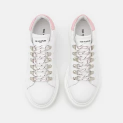 The Kooples BASKET LACETS MOUCHETTES - Sneakers Basse - White/pink, Donna -Vendite The Kooples e493c697b20d4859999ec956fa978815