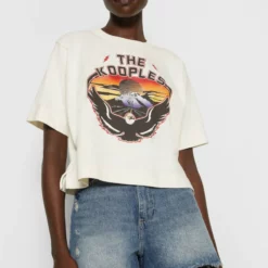 The Kooples Donna MANCHES COURTES - T-shirt Con Stampa - Ecru -Vendite The Kooples e5a4ee1f33d84fb58f12573f9fa9cf7b