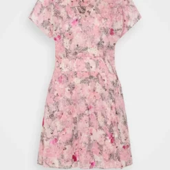 The Kooples Donna ROBE COURTE AVEC MANCHES VOLANTES ET COL VEN - Vestito Elegante - Pink -Vendite The Kooples e63649bed78e4a6cb860ca202f68d4a0