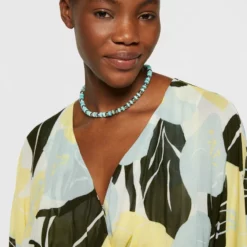 The Kooples ROBE LONGUE KIMONO HIBISCUS - Vestito Lungo - Green, Donna -Vendite The Kooples e662a7002df349a79cdddebdc32da092