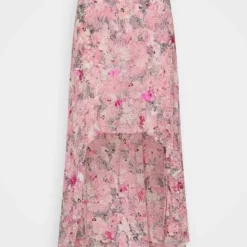 The Kooples JUPE LONGUE DRAPEE AVEC VOLANTSEN FLOWERS ROSE - Gonna Lunga - Pink, Donna -Vendite The Kooples e6eee697943447c0a132151beb7b9a36