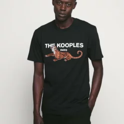 The Kooples TIGER LOGO - T-shirt Con Stampa - Black, Uomo