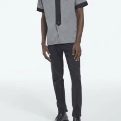 The Kooples BASEBALL - T-shirt Con Stampa - Middle Grey Melange, Uomo